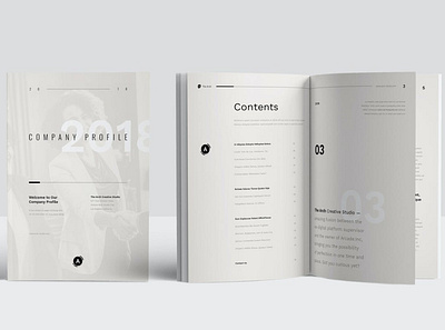 Free Company Profile agency animation branding brochure company company profile corporate editorial graphic design identity indesign layout letter logo marketing minimal modern motion graphics report ui