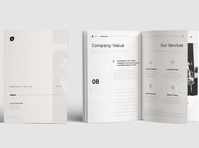 Free Company Profile 3d agency branding brochure company company profile corporate editorial graphic design identity indesign layout letter marketing minimal modern motion graphics profile report ui