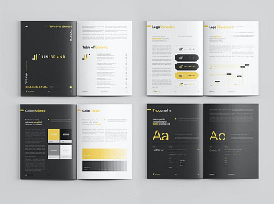 Free Brand Manual a4 agency brand brand manual branding business clean colors company corporate guide guideline identity invoice letter manual minimal print proposal simple