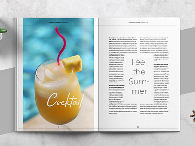 Free Summer Clean Magazine Template