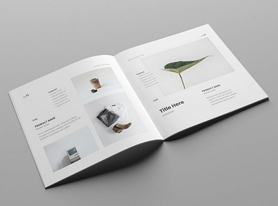 Minimal Square Catalog botanic brochure brochure design catalog catalog design catalog template catalogue clean design elegant graphic design indesign marketing minimal photography portfolio portfolio template product promotion square