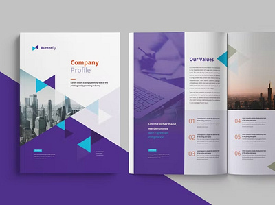 Free Company Profile abstract brand identity brochure business company company profile corporate graphic identity indesign infographic modern portfolio portrait presentation print print template profile template trend