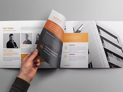 Free Corporate Brochure a4 a5 abstract annual annual report brochure brochure design brochure template brochure templates business company corporate guideline landscape modern orange portfolio report trend trendy