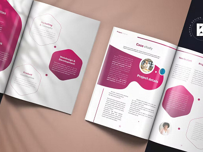 Free Project Proposal agency brochure business circle company corporate dpi gradient hexagon job post print project project proposal proposal proposal design proposal template ready red work