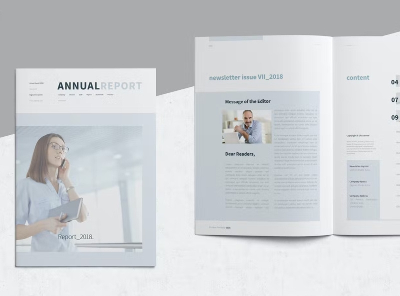 Free Annual Report by Willy Media on Dribbble