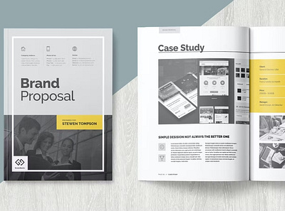 Free Proposal agency brand brief brochure business clean company corporate creative identity indesign light magazine modern proposal proposal design proposal template report simple templates