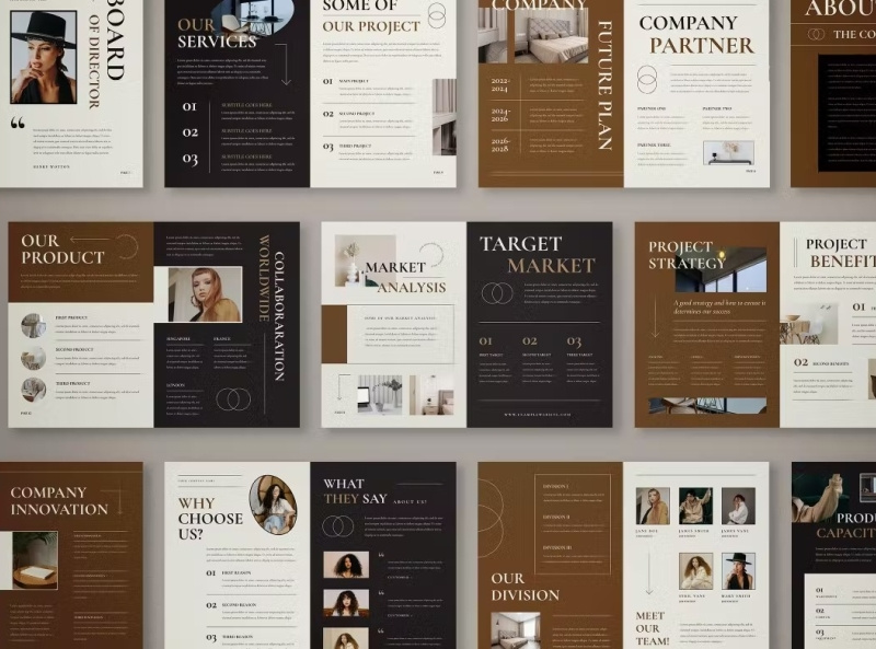 Free Beige Minimalist Company Profile Book by Willy Media on Dribbble