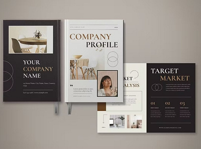 Free Beige Minimalist Company Profile Book book business company company profile corporate creative design facing facing pages marketing minimalist pages print print design print template profile project pubric pubric print strategy