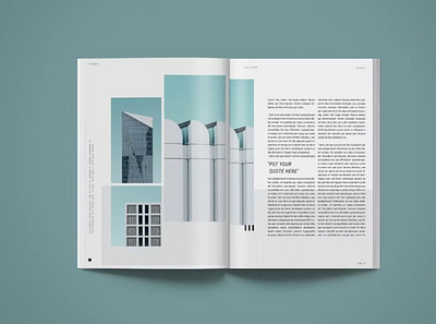 FREE Magazine Template | Genius book business company company profile corporate creative design facing facing pages marketing minimalist pages print print design print template profile project project proposal pubric strategy