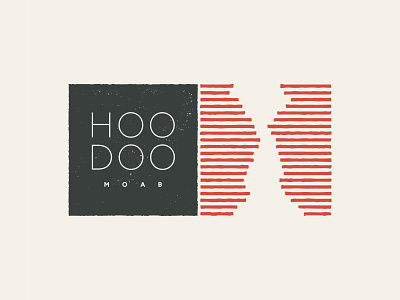 Hoodoo Moab Identity hoodoo hotel logo moab orange red rock utah utah jazz