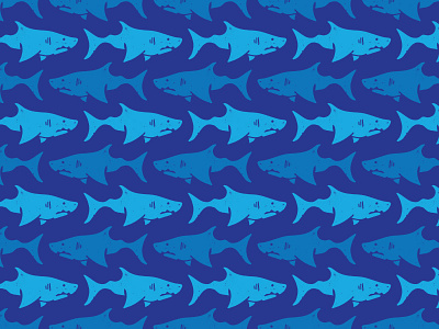 Selachimorpha (Shark!) blue marine ocean pattern sea shark