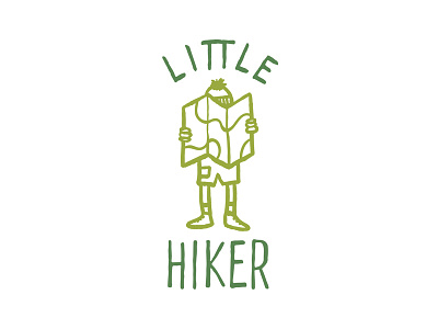 Little Hiker hiking logo sketch
