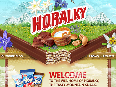 Horalky chocolate site chocolate ui webdesign