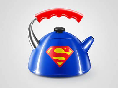 Super Kettle icon illustration kettle photoshop super superman sweet web
