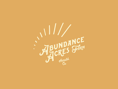 Abundance Acres Farm Logo, Branding & Illustration branding flat illustration logo