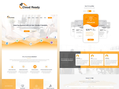 Cloud Ready Solutions Landing Page Design branding concept design home page landing page ui ux uxui visual design web design