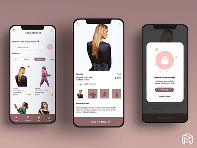 Clothing app app branding design fashion ui website