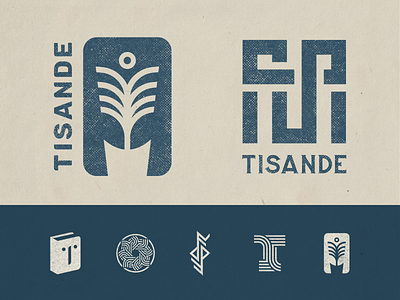 Tisande Logos badge book brand identity branding icon identity design logo logodesign logotype print design retro symbol vintage