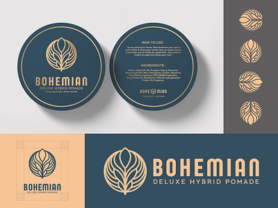 Bohemian Pomade badge bohemian branding design fashion fashion brand haircut hairstyle icon logo logodesign logotype pomade style symbol vector vintage