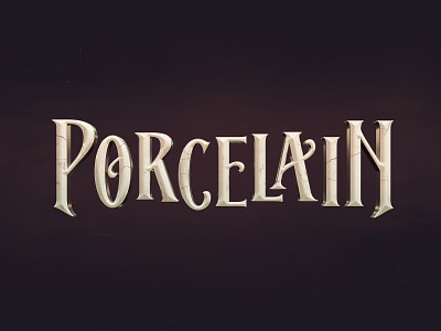 Porcelain cinematic illustration lettering logo porcelain poster