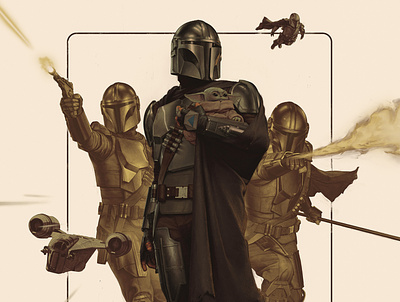 This is the way illustration mandalorian poster star wars