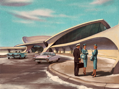 Sky clear aviation cadillac eldorado captain clear for takeoff ford edsel jfk airport pan am playing card retro stewardess vintage