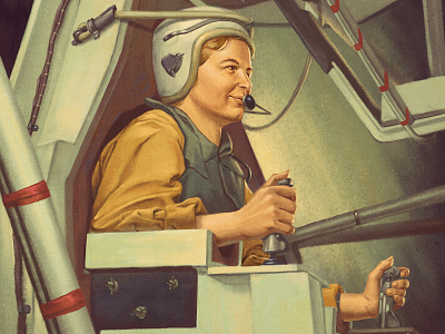 Valentina Tereshkova astronaut boardgame illustration retro space space explorers vintage
