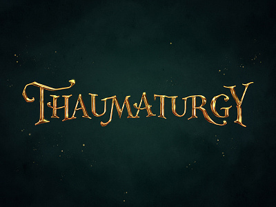 Thaumaturgy gold logo magic metal miracle sparkle wizard