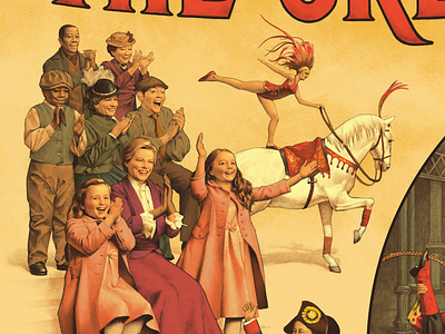 "The Greatest Showman" poster illustration poster retro vintage