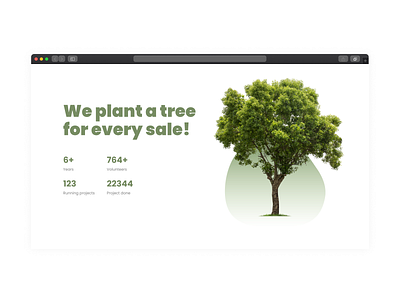 We plant a tree for every sale!