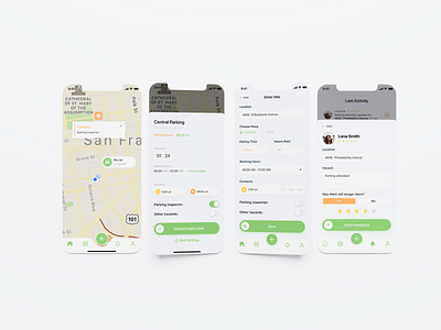 Parking Mobile Application app applicaation design graphic design minimalistic mobile ui