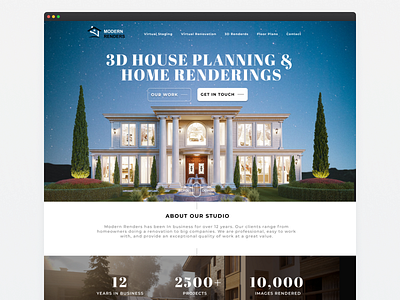 Renders website design flat minimal minimalistic ui web