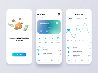 Finance app UI 3d app app design bank branding concept design figma finance graphic design illustration inspiration logo mobile app ui ui design
