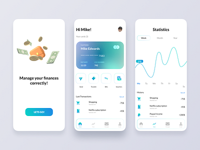 Finance app UI