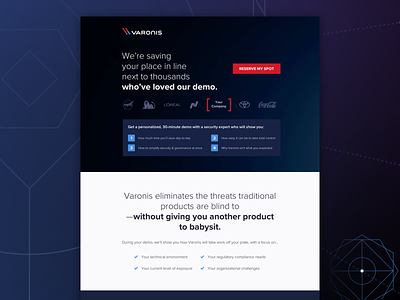 Cybersecurity Software Company | Demo Landing Page