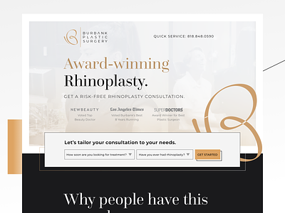 Rhinoplasty Plastic Surgery | Landing Page Redesign