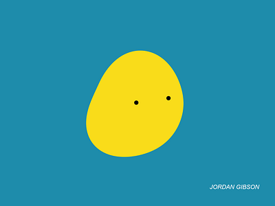 Norman by Jordan Gibson | Happy Yellow Blob abstract art blob cartoon design illustration yellow