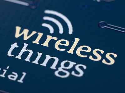 Wireless Things logo on a PCB