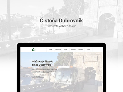 A peek at the new Čistoća Dubrovnik website cleaning corporate design dubrovnik eko flat gameofthrones green service ui ux web
