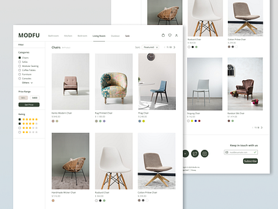 Modfu - Furniture Web Design design graphic design ui ux