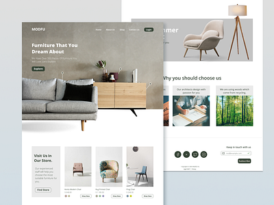 Modfu - Furniture Web Design Landing Page