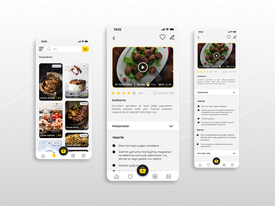 Recipe App Mobile UI Design app design food mobile recipe ui ux