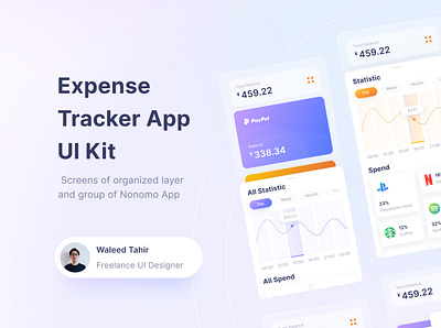 Expense Tracker App Ui Ux Design branding design icon illustration typography ui