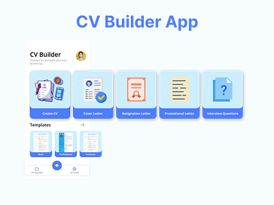 CV Maker App UI Design