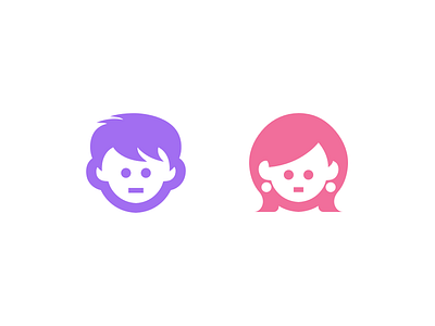 Boys & Girls android app boy female gender girl icon illustration male pink purple vector