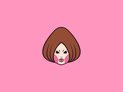 My avatar avatar cartoon color design female girl icon illustration pink vector