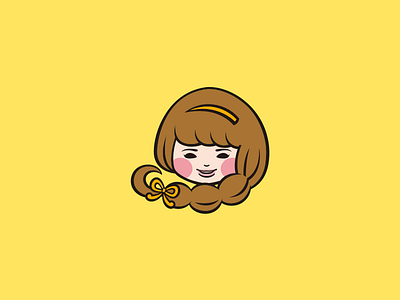 Female avatar avatar cartoon color design female girl icon illustration vector yellow