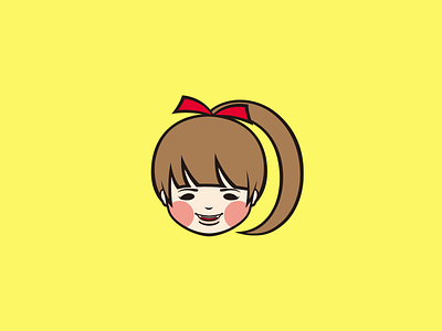 Female avatar avatar cartoon color design female girl icon illustration vector yellow