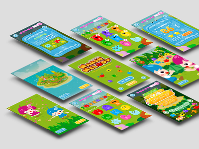Marsh Melody - App Screens app character education green illustration ios kids logo rhythm screen ui ui design