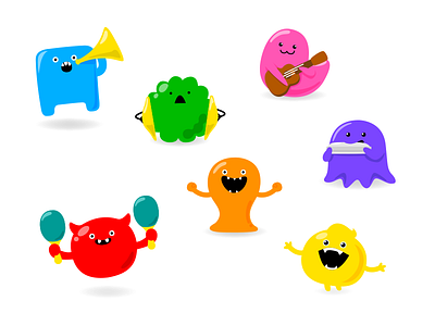 Monsters character character design colorful graphic illustration monster vector